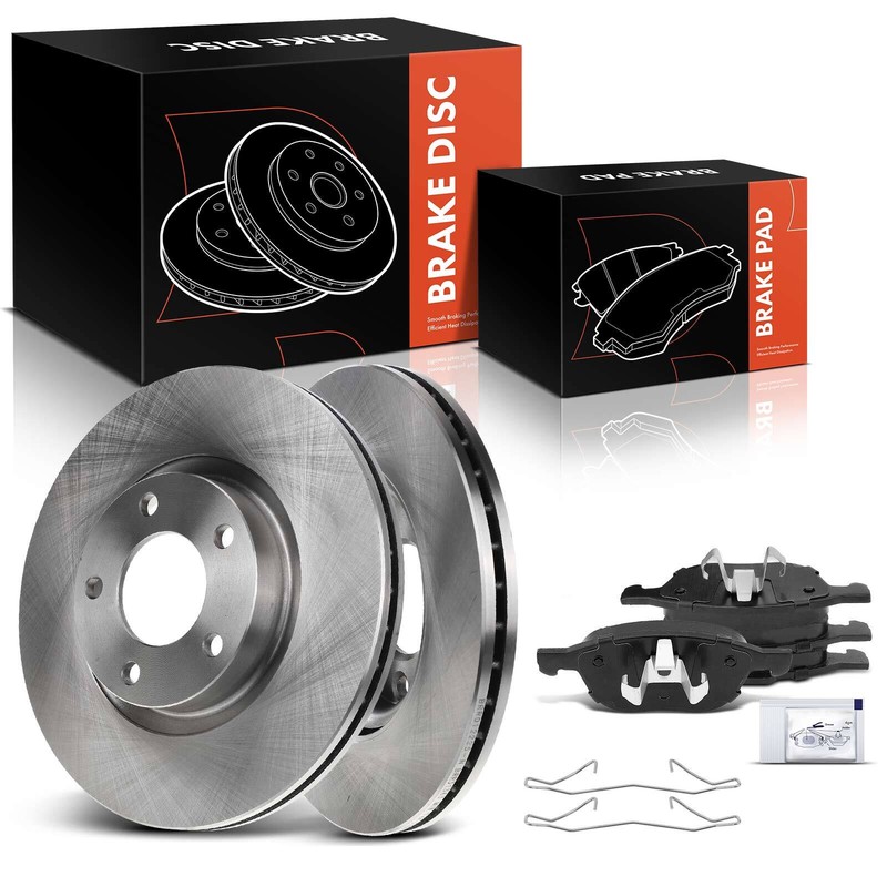 Disc Brake Rotors & Ceramic Brake Pads for Mazda 3 2004-2013 5 2.3L 2.5L Front
