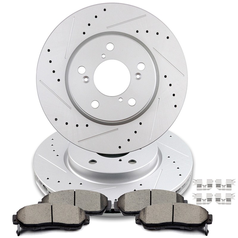 Drilled Front Brake Pads And Rotors For Honda Odyssey DX EX EXL 3.5L 08-10 296mm