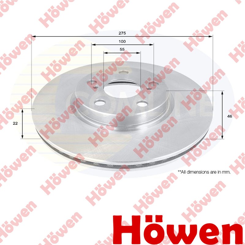 Fits Toyota Urban Cruiser 2007-2016 Verso 2010-2016 Brake Disc Front Howen #1