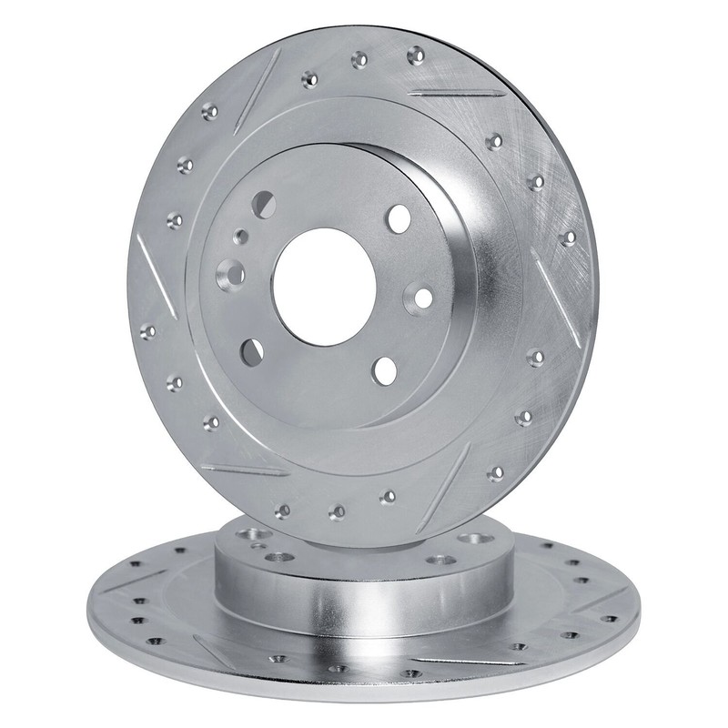 For Alfa Romeo Spider 69-94 R1 Concepts Drilled & Slotted Rear Brake Rotor Set