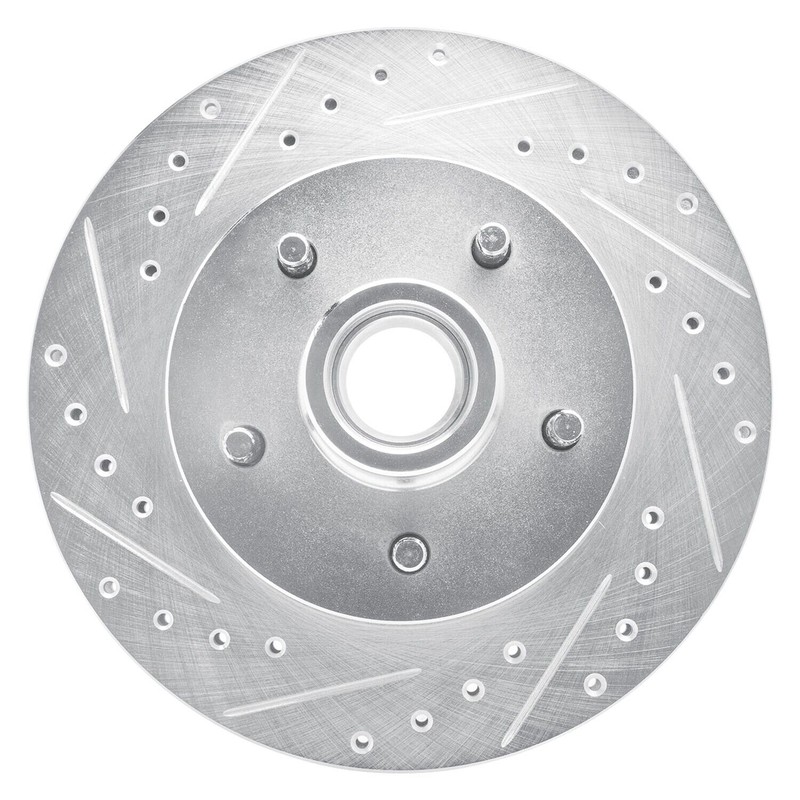 For Chevy Impala 71-76 Brake Rotor eLINE Drilled & Slotted 1-Piece Front Driver