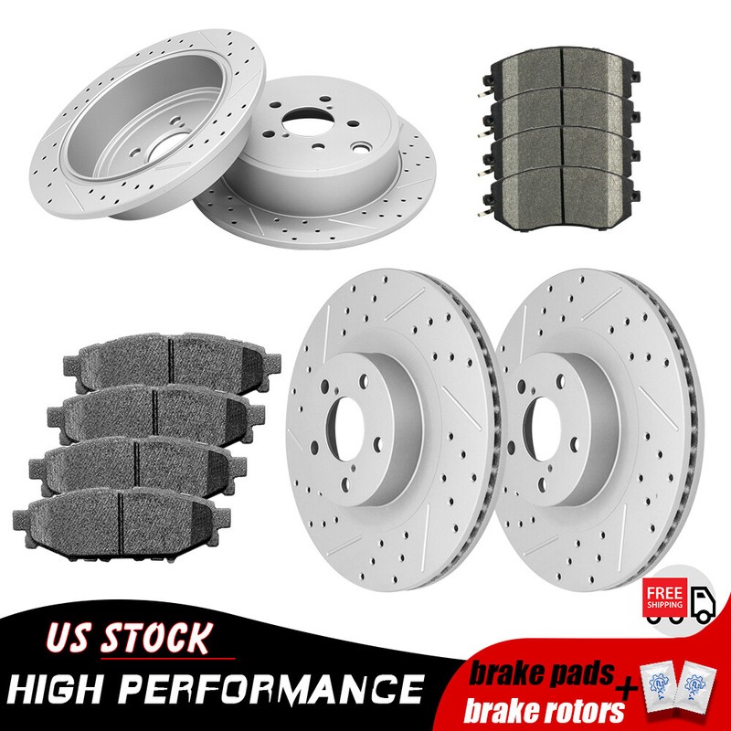Front Rear Disc Brake Rotors + Ceramic Pads for Subaru Impreza Forester Outback
