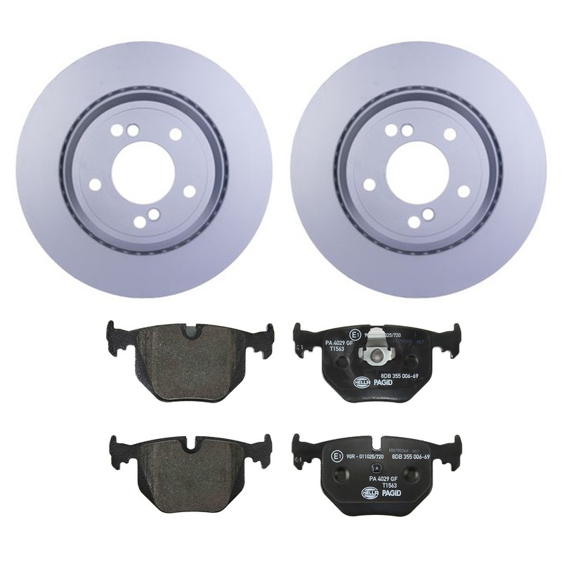 Hella Rear Rotors Low-Met Disc Brake Pad Kit For E46 M3 Base 2001-2006