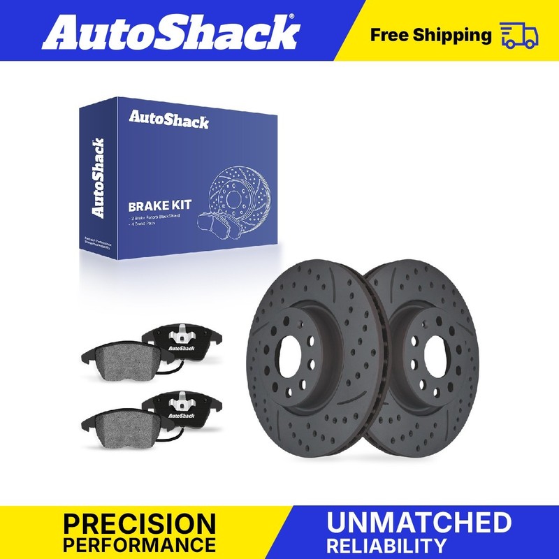 Front Drilled Slotted Brake Rotors Ceramic Pads for Volkswagen, Jetta 2011, 2014