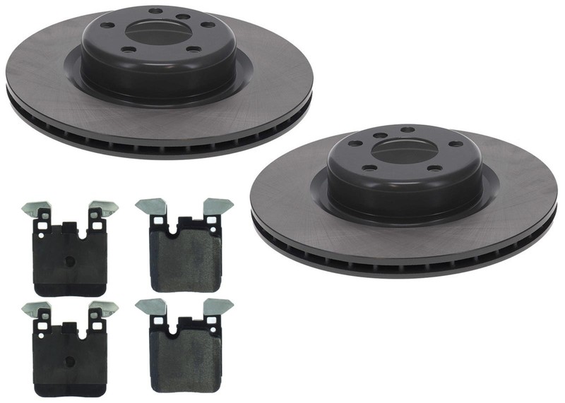 GEO Coated REAR Disc Brake Rotors for BMW 328i 2012-2015 345MM Blue Caliper