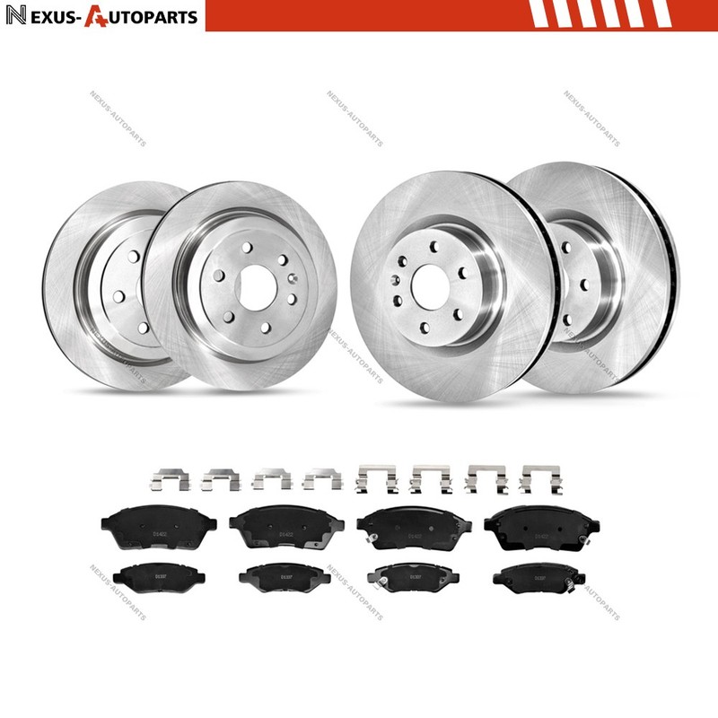 Front Rear Rotors + Ceramic Brake Pads For 2010 2011 – 2016 Cadillac SRX New