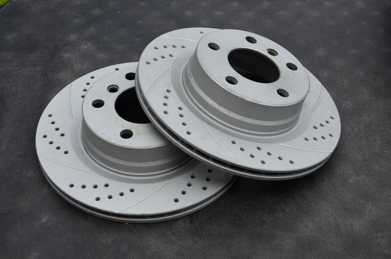 Drilled Slotted Rear Rotors Pair for 12-18 BMW 2 3 4 Series C34143-DDS -M402