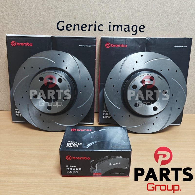 FITS VW PASSAT B8 1.4 GTE 2015-24 BREMBO DRILLED GROOVED REAR DISCS 300MM & PADS