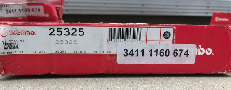 Brembo Front Brake Rotor - 34-11-1-160-674 - For BMW 318i, 318ti, 323is & More gallery