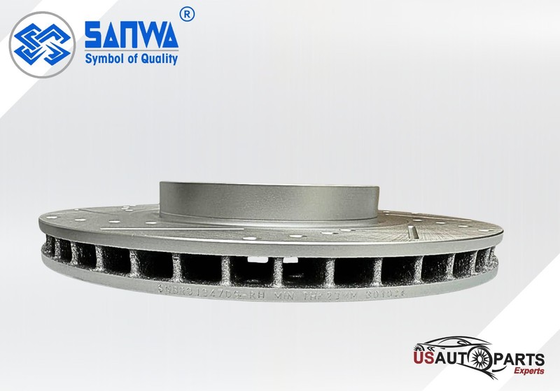 SANWA FRONT R-H BRAKE ROTOR VENTED & COATED GEOMET D&S 300MM ACURA ILX 02-15 gallery
