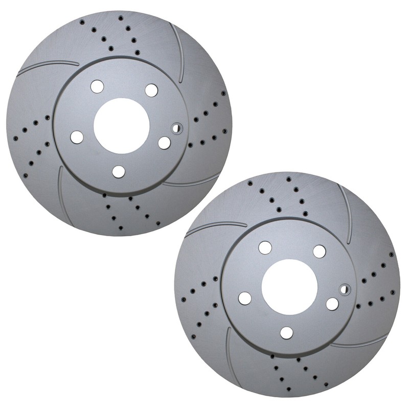 Bison Performance Pair Set Front Drilled 285mm Brake Rotors for W204 W212 R172