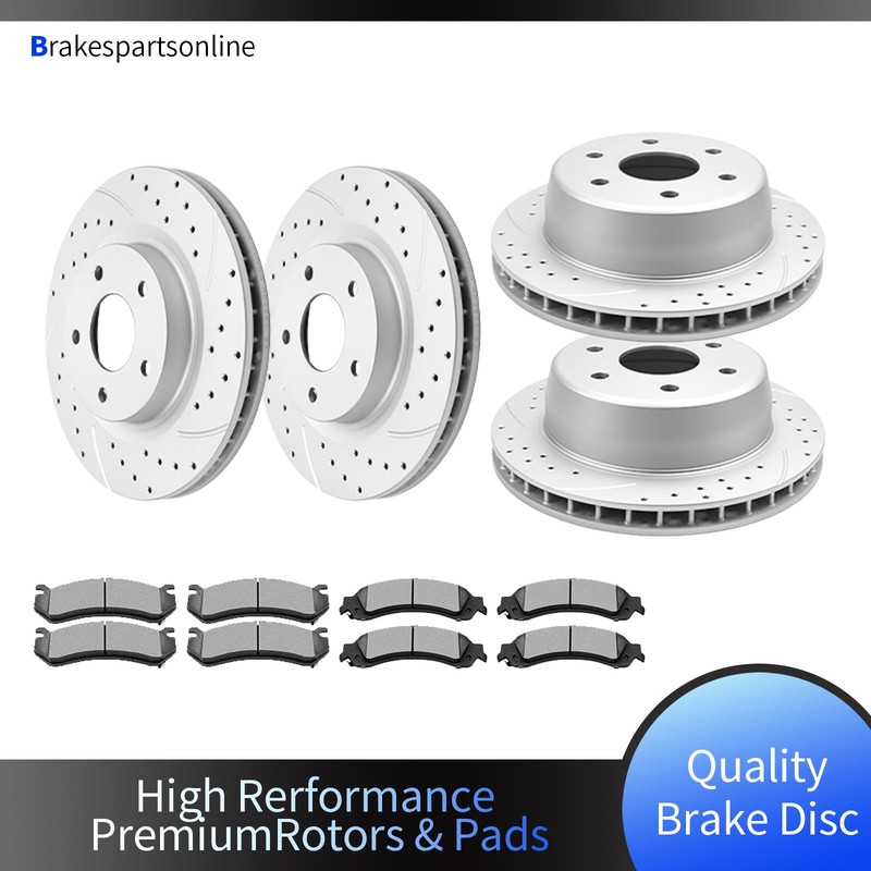 Front Rear Brake Rotors Pads fit for GMC Yukon XL 1500 2000-2001 2WD 2003-2006