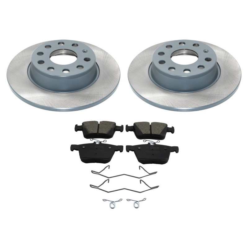 DuraGo Rear Rotors Bosch QuietCast Ceramic Brake Pads Kit For A3 Quattro e-Golf