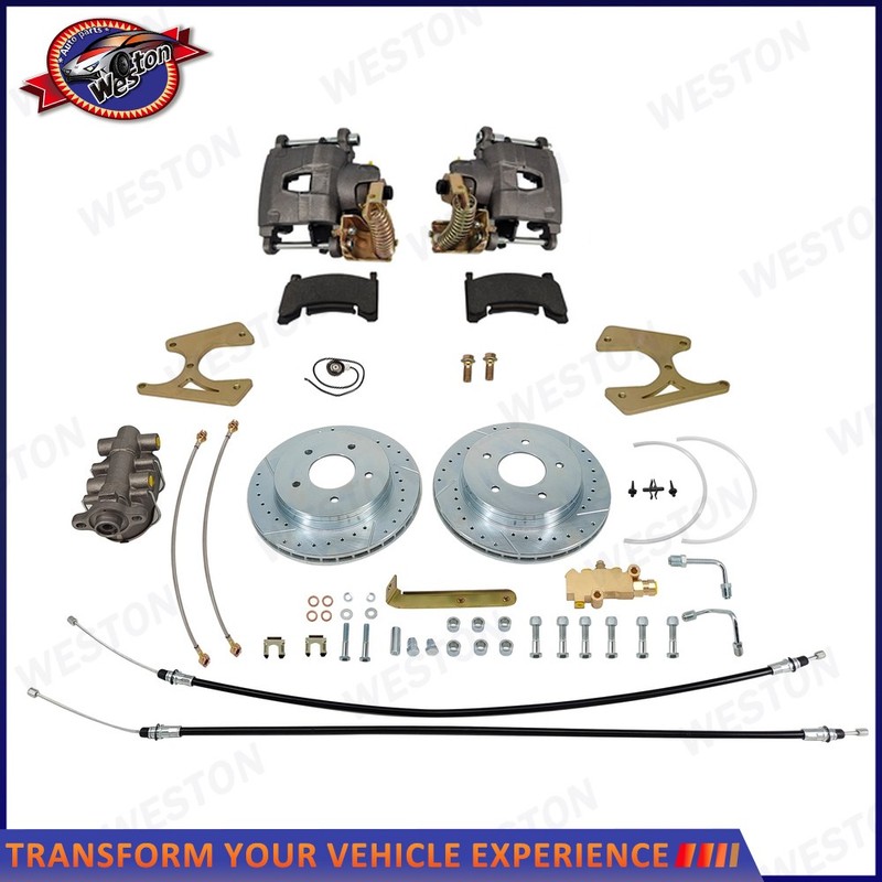 For Chevy C10 Rear Disc Brake Kit 12″ D/S 5 Lug Rotors Master & Valve 63-1987