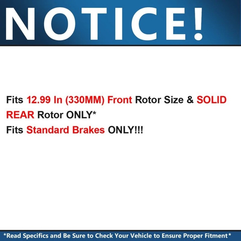 12.99" Front Rear Rotors Brakes Pads for 2011-2020 Dodge Durango Grand Cherokee gallery