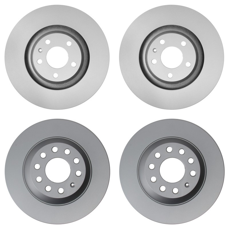 Hella Front 347mm & Rear 302mm Brake Rotors Kit For Audi A6 Quattro Avant Base
