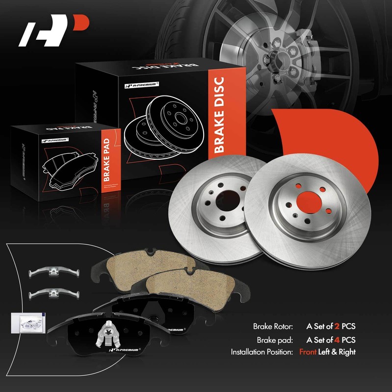 A-Premium Front Disc Brake Rotors & Ceramic Pads for Audi Q5 2013 A6 A6 Quattro gallery