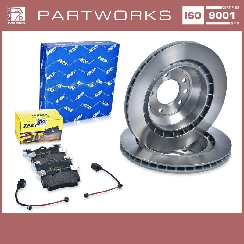 Brake discs + brake pads + WK for Porsche Cayenne 955 9PA 1KU rear