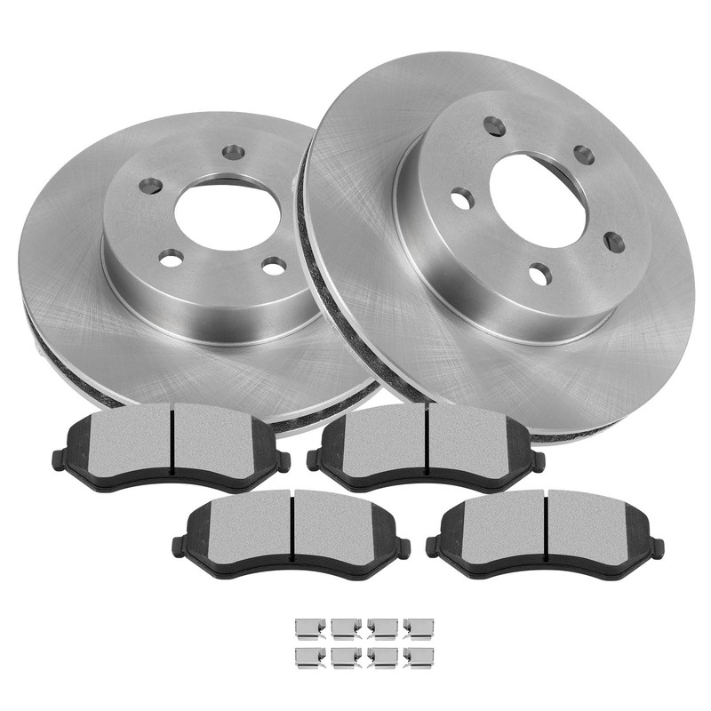 Front Brake Rotors & Ceramic Pads For Jeep Liberty 2002 – 2007 53001 D856 Vented