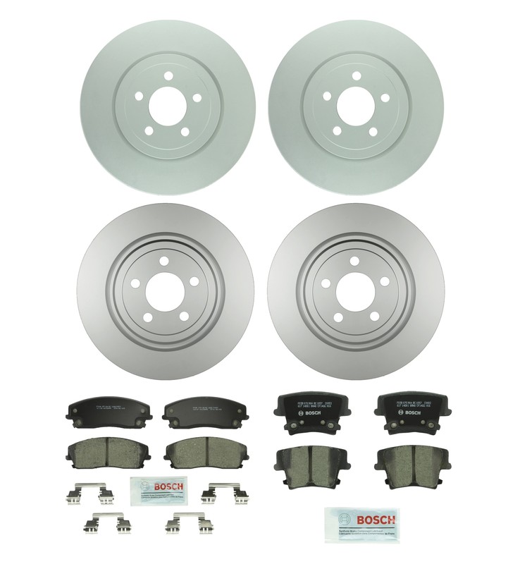 Bosch Front 345mm Rear 350mm Brake Kit Disc Rotors Ceramic Pads For AWD RWD