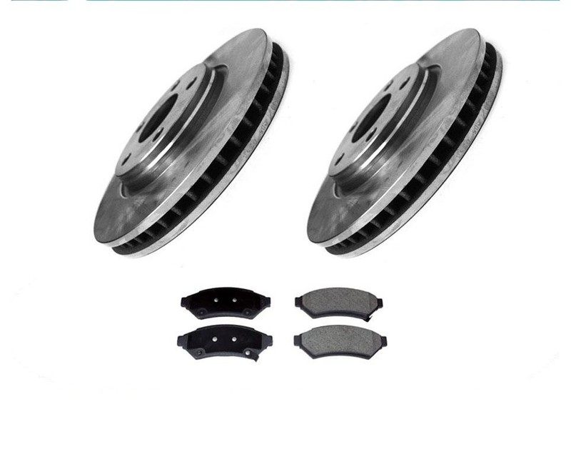 (2) Front Brake Rotors & Ceramic Brake Pad for a 05-08 V6 3.8L Grand Prix