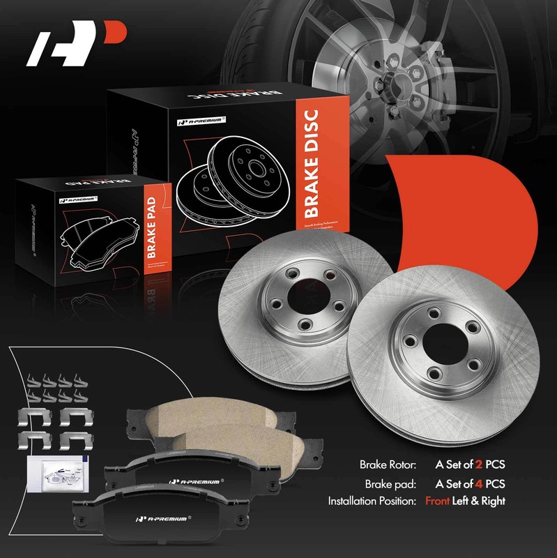 A-Premium Front Disc Brake Rotors & Ceramic Pads for Ford Thunderbird Lincoln gallery