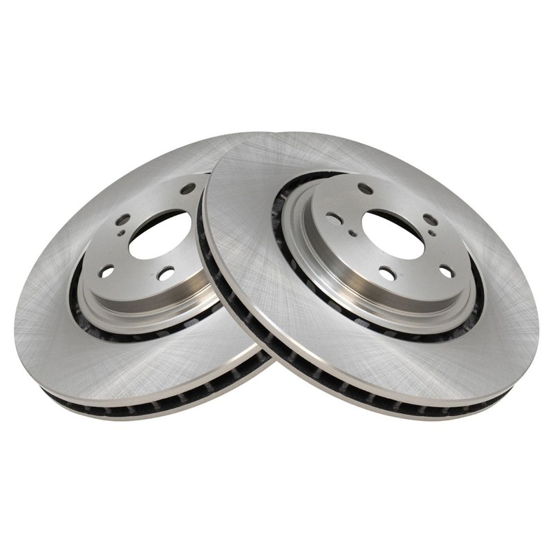 TRQ Disc Brake Rotor Pair Front Left & Right LH RH for Toyota Lexus gallery