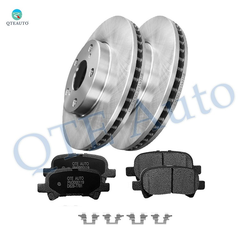 Set 6 Rear 288mm Brake Disc Rotors-Ceramic Brake Pad For 2000-2004 Toyota Avalon