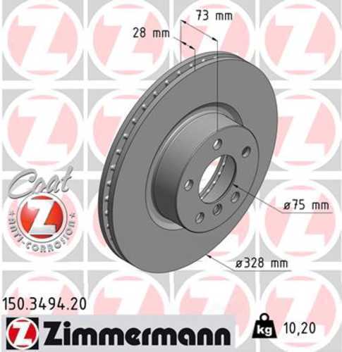 LORDCO – ZIMMERMAN 150349420 Disc Brake Rotor