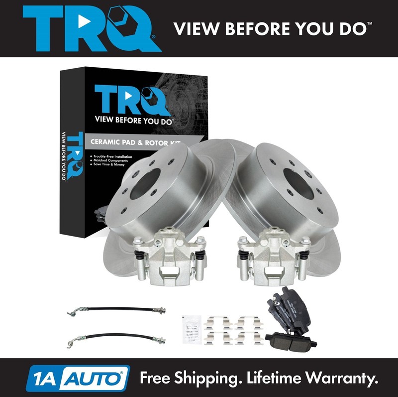 TRQ Rear Brake Pad & Rotor Kit Ceramic For 02-06 Nissan Altima 04-06 Maxima