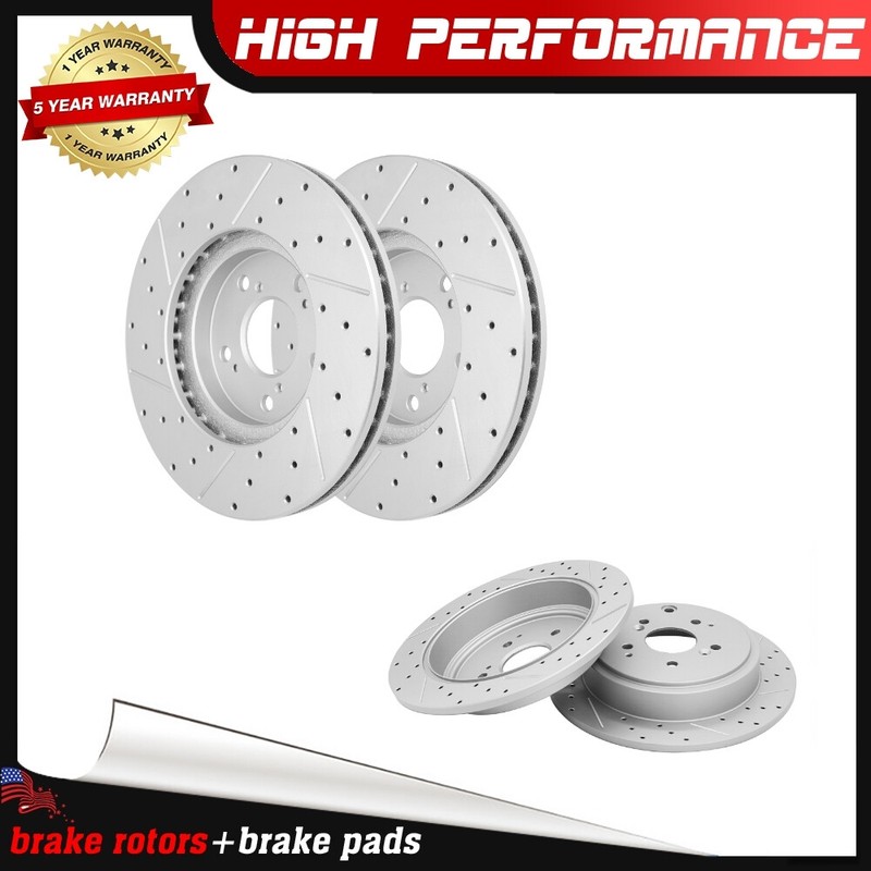 Front & Rear Disc Brake Rotors for 2001 – 2006 Acura MDX 2003 – 2008 Honda Pilot