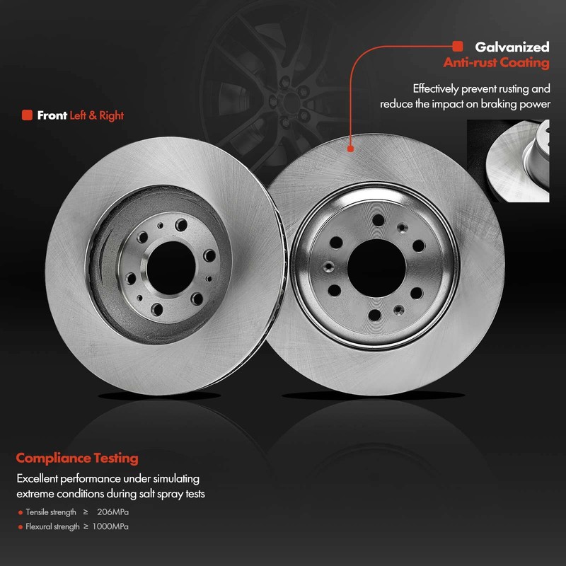 4Pcs Front & Rear Side Disc Brake Rotors for Cadillac SRX 04-09 3.6L 4.6L 6-Lug gallery