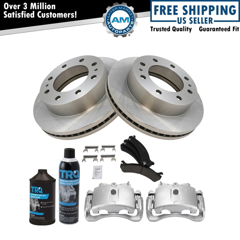 Front Brake Pad & Rotor Kit Ceramic for Cadillac Chevrolet GMC Hummer