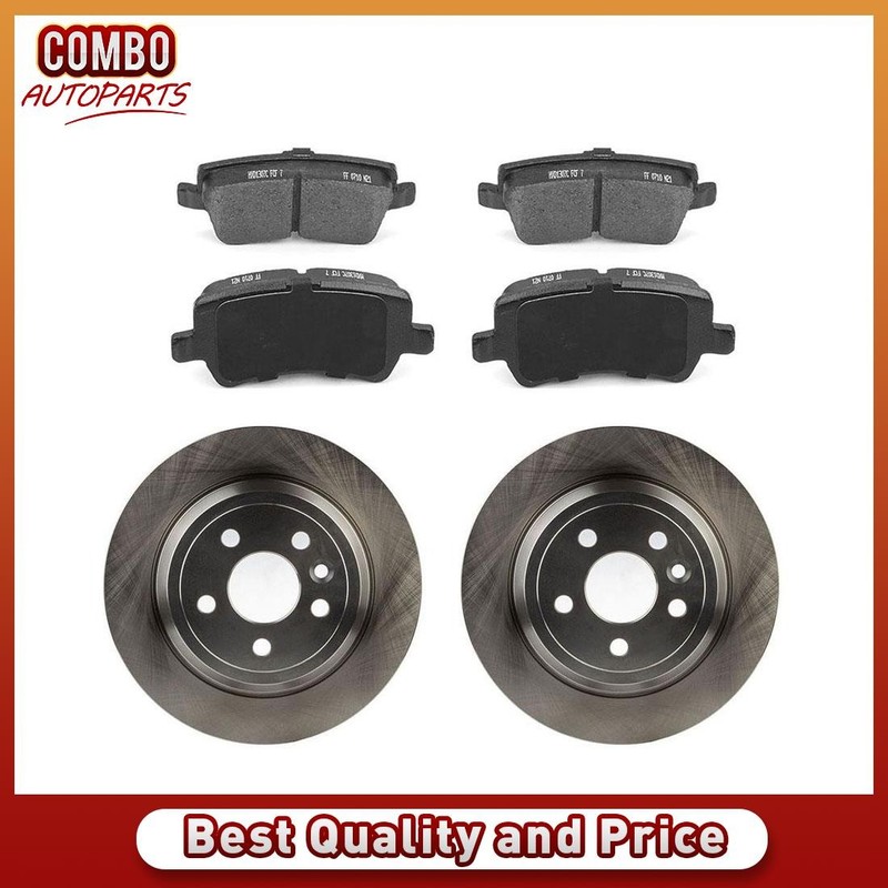 Rear Brake Rotors Ceramic Brake Pads for 2013 2014 2015 Land Rover LR2