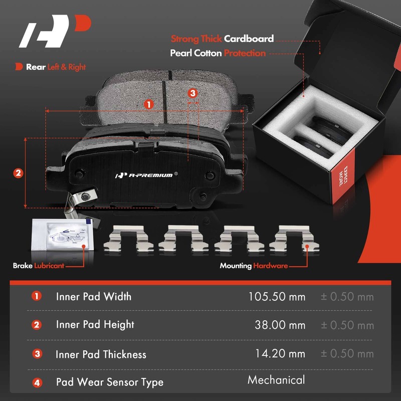 A-Premium Front & Rear Disc Brake Rotor & Ceramic Brake Pads for Nissan Maxima gallery