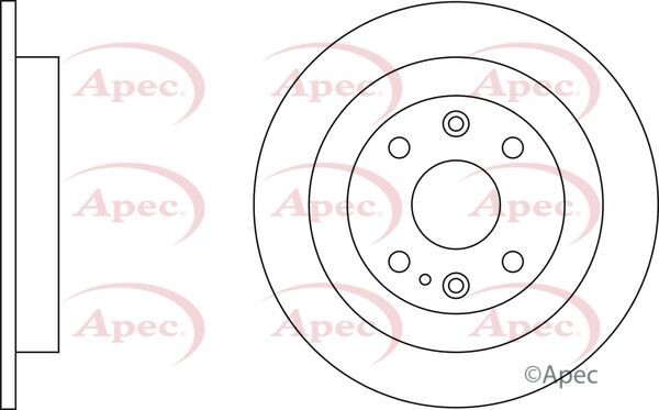 2X APEC DSK623 REAR BRAKE DISCS FOR MAZDA 323 MX3 MX5 BB4C26251