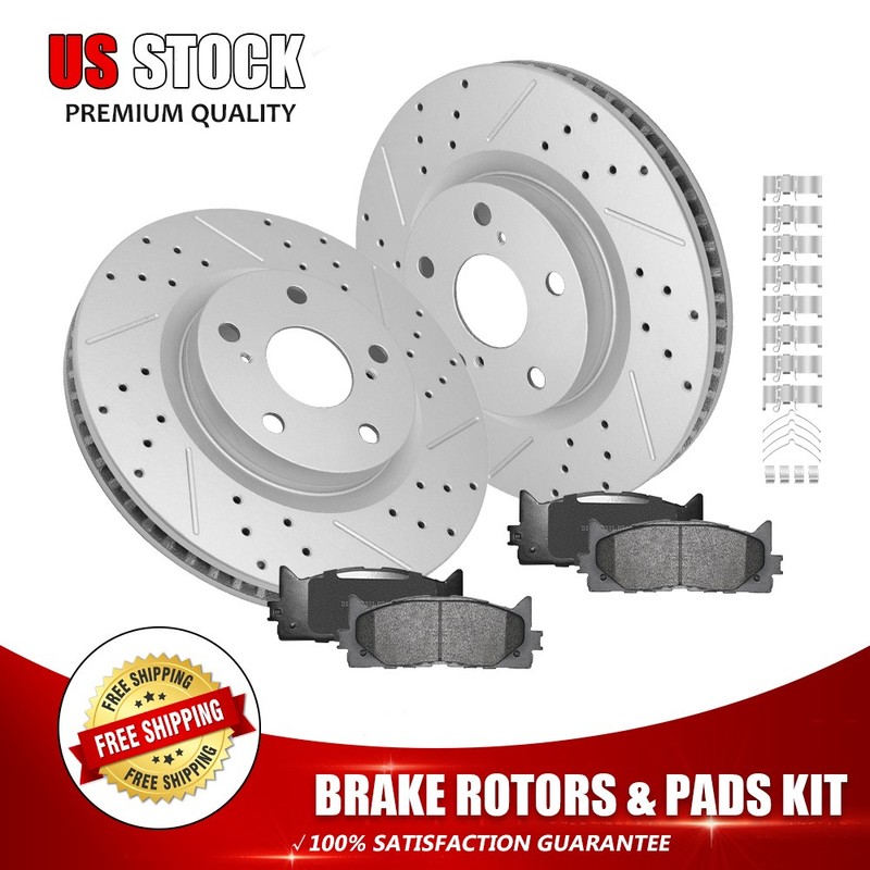 Front Brake Rotors Pad For 2007-2017 2018 Toyota Camry Avalon Lexus ES350 ES300H