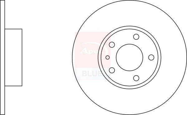 2x Brake Discs Pair Solid fits ALFA ROMEO 147 937 1.6 Rear 01 to 10 251mm Set