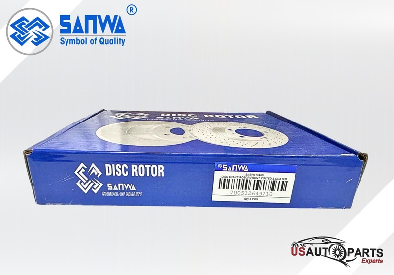 DISC BRAKE ROTOR FRONT VENTED & COATED FOR MITSUBISHI JEEP CHRYSLER 2.4L 04-20 gallery