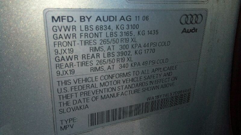 Driver Front Brakes Rotor Without Ceramic Brakes 07-15 AUDI Q7 5131988 gallery