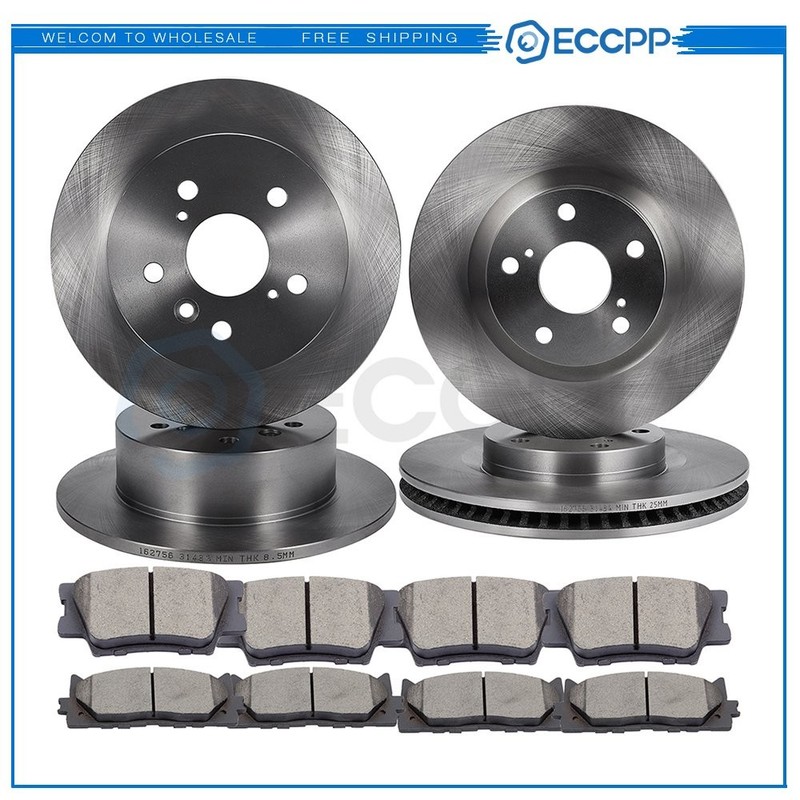 Ceramic Brake Pads And Rotors Front Rear For Lexus ES300h Toyota Avalon Camry