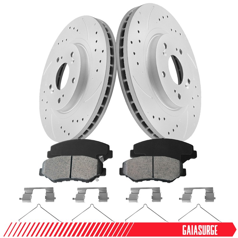 300mm Front Drilled Brake Rotors & Ceramic Pads Kit for Honda Pilot 2003-2008