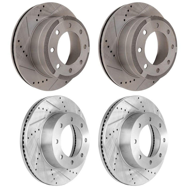 Front & Rear Brake Disc Rotors for F250 Truck F350 Ford F-250 Super Duty F-350