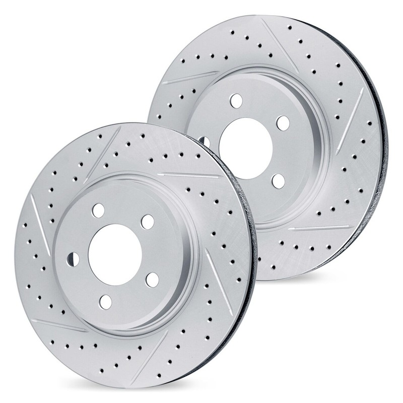 For INFINITI QX50 21-25 R1 Concepts Drilled & Slotted Rear Brake Rotor Set