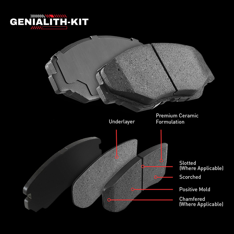 Front Drilled Rotor + Brake Pad for Dodge Grand Caravan Journey Ram C/V Chrysler gallery