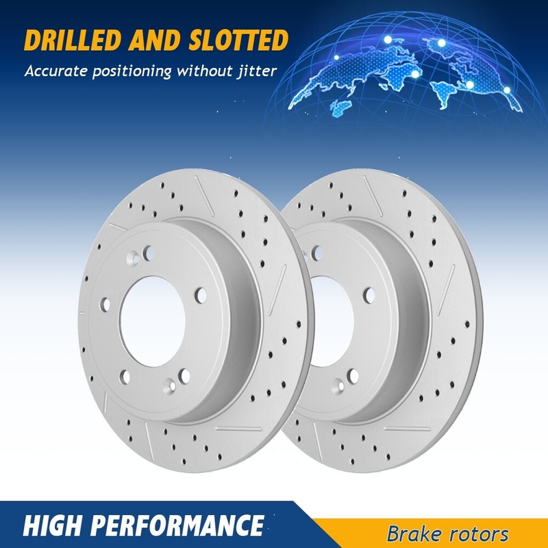 Rear Disc Brake Rotors for Hyundai Elantra GT Veloster Venue Kona Kia Forte Soul