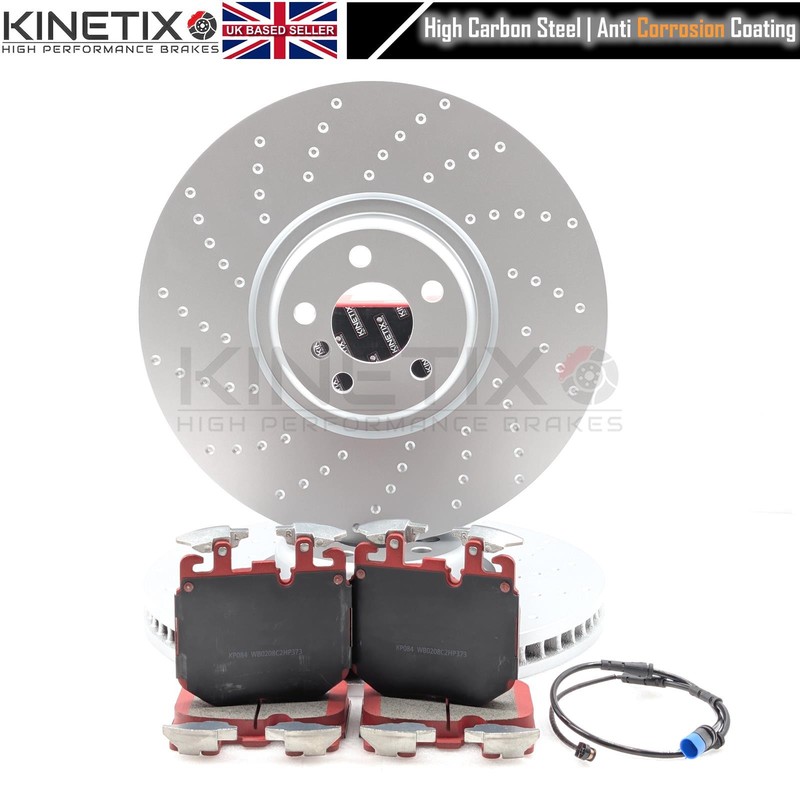 FITS BMW X6 30i G06 M SPORT FRONT BRAKE DISCS APEC BLACK PADS SENSOR 395mm gallery