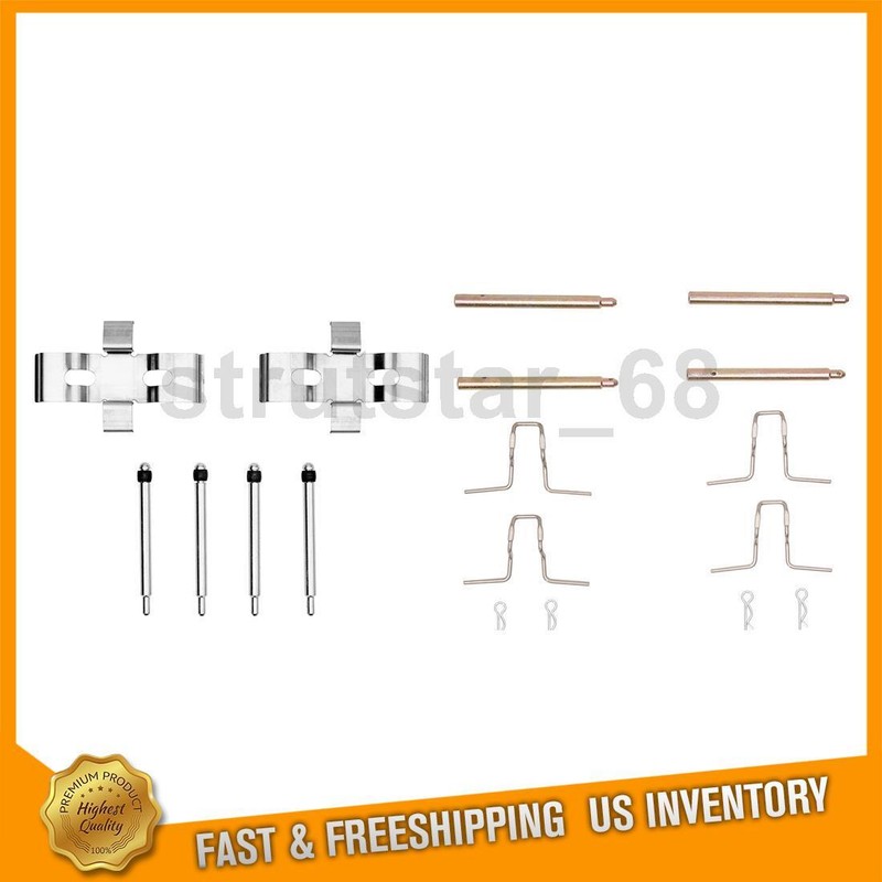 2 Front Rear Disc Brake Hardware Kit Fits 1979 Mercedes-Benz 280SE 300SD 450SEL