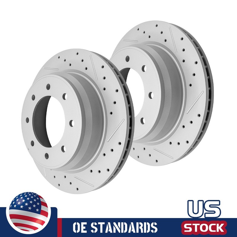For 2012 – 2021 Nissan NV1500 NV2500 NV3500 Rear Drilled Disc Brake Rotors