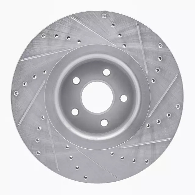 Genuine DFC Brake Rotor - Drilled and Slotted - Silver 631-54082L gallery